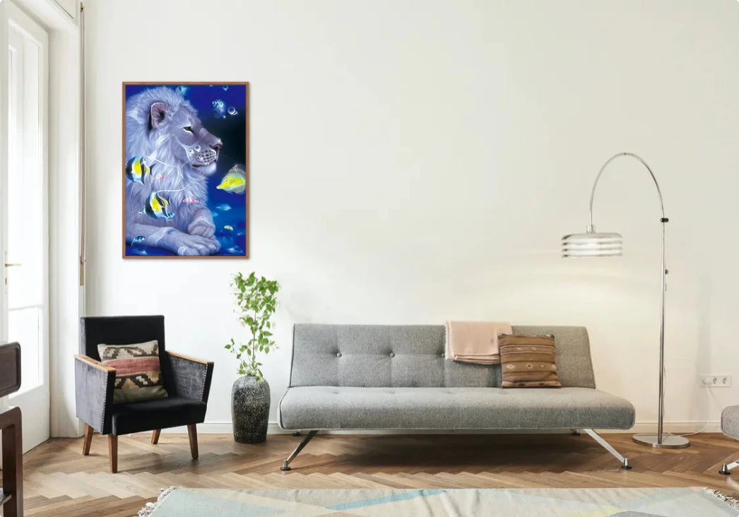 Broderie Diamant <br> Lion Et Poissons 5 Broderie Diamant <br> Lion Et Poissons – Image 3