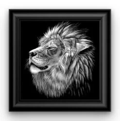 Broderie Diamant <br> Lion Majestueux -Atelier Broderie Diamant broderie diamant lion majestueux cadre atelier broderie diamant