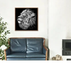 Broderie Diamant <br> Lion Majestueux -Atelier Broderie Diamant broderie diamant lion majestueux decor atelier broderie diamant