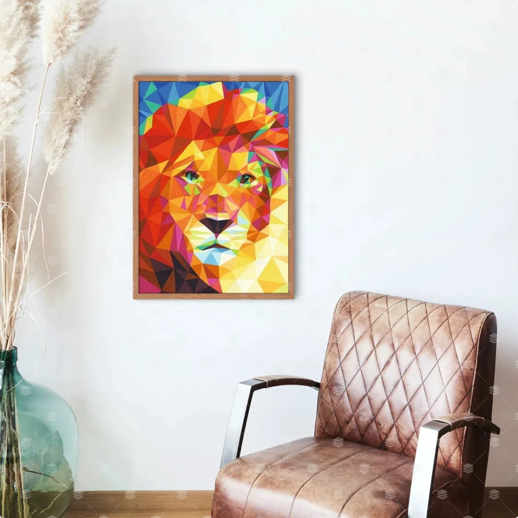 Broderie Diamant <br> Lion Mosaïque 5 Broderie Diamant <br> Lion Mosaïque – Image 3