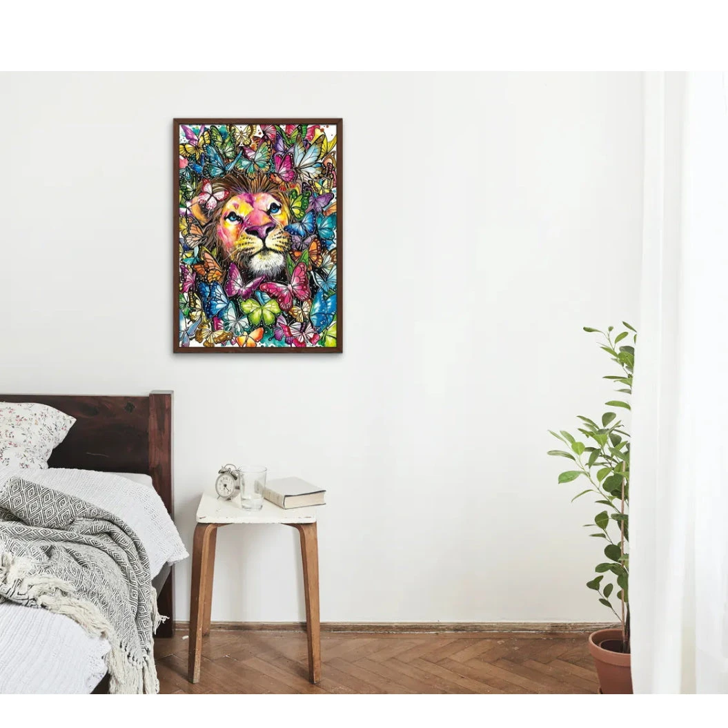 Broderie Diamant <br> Lion Et Papillons 5 Broderie Diamant <br> Lion Et Papillons – Image 3