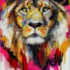 Broderie Diamant <br> Lion Peinture