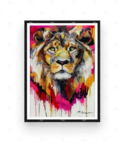 Broderie Diamant <br> Lion Peinture -Atelier Broderie Diamant broderie diamant lion peinture cadre atelier broderie diamant