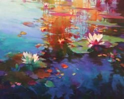 Broderie Diamant <br> Lotus En Automne