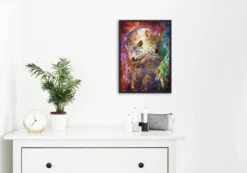 Broderie Diamant <br> Loup Attrape Rêve 7 Broderie Diamant <br> Loup Attrape Rêve -Atelier Broderie Diamant broderie diamant loup attrape reve decor atelier broderie diamant