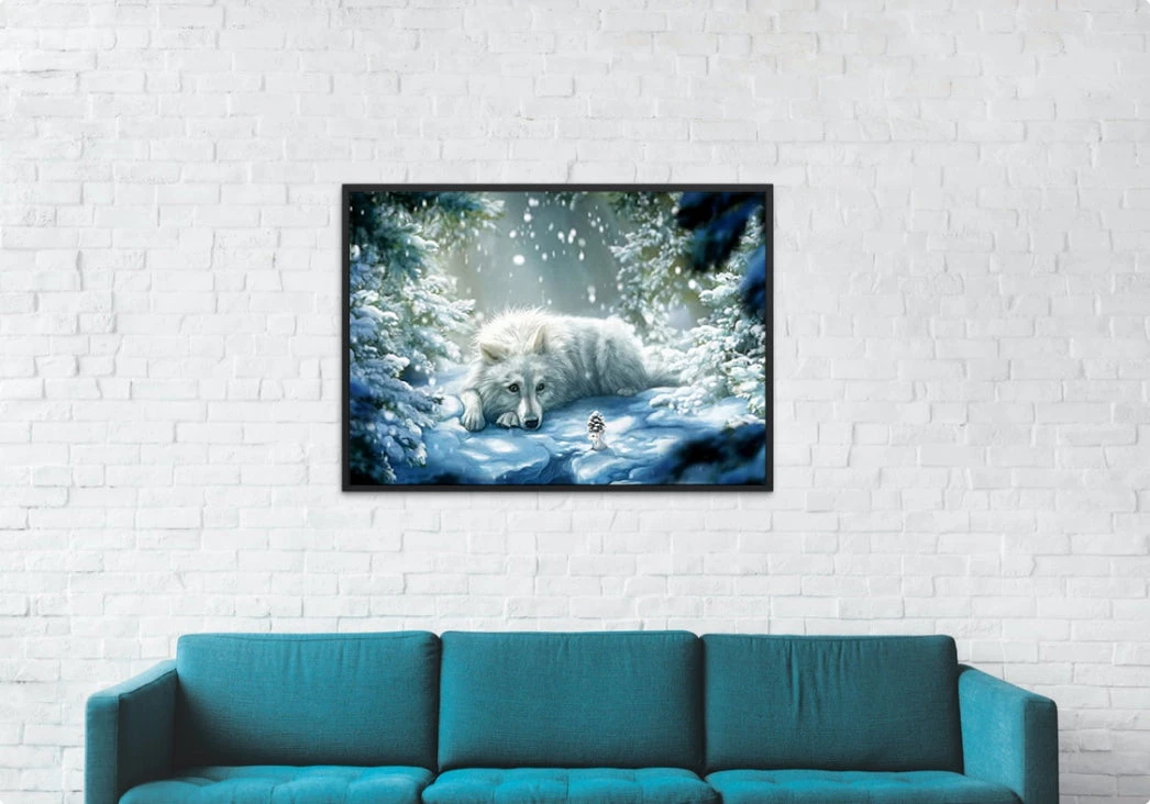 Broderie Diamant <br> Loup Blanc Et Souris 5 Broderie Diamant <br> Loup Blanc Et Souris – Image 3