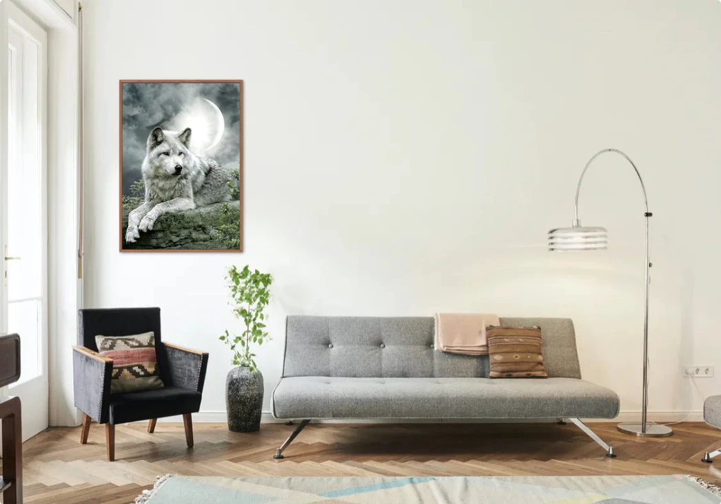 Broderie Diamant <br> Loup Blanc Puissant 5 Broderie Diamant <br> Loup Blanc Puissant – Image 3