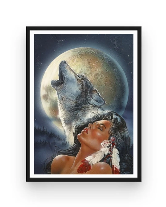 Broderie Diamant <br> Loup Et Femme 4 Broderie Diamant <br> Loup Et Femme – Image 2