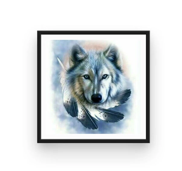 Broderie Diamant <br> Loup Et Plumes 4 Broderie Diamant <br> Loup Et Plumes – Image 2