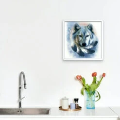 Broderie Diamant <br> Loup Et Plumes 7 Broderie Diamant <br> Loup Et Plumes -Atelier Broderie Diamant broderie diamant loup et plumes decor atelier broderie diamant