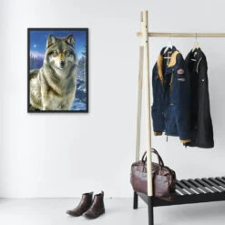 Broderie Diamant <br> Loup Féroce -Atelier Broderie Diamant broderie diamant loup feroce decor atelier broderie diamant