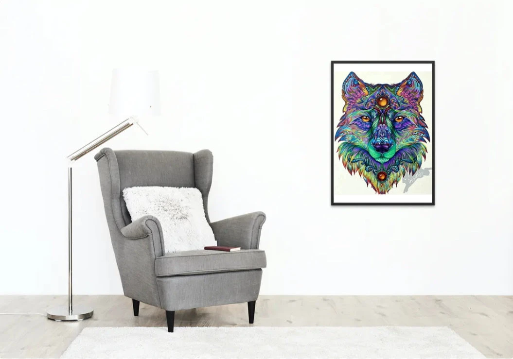 Broderie Diamant <br> Loup Mandala 5 Broderie Diamant <br> Loup Mandala – Image 3