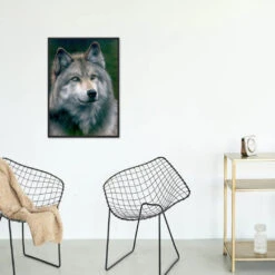 Broderie Diamant <br> Loup Portrait -Atelier Broderie Diamant broderie diamant loup portrait decor atelier broderie diamant