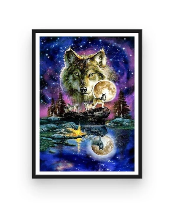 Broderie Diamant <br> Loup Symbolique 4 Broderie Diamant <br> Loup Symbolique – Image 2