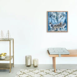Broderie Diamant <br> Loups En Meute -Atelier Broderie Diamant broderie diamant loups en meute decor atelier broderie diamant