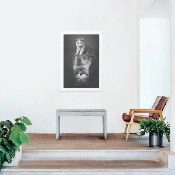 Broderie Diamant <br> Louveteau Assis Face à Son Reflet 5 Broderie Diamant <br> Louveteau Assis Face à Son Reflet – Image 3