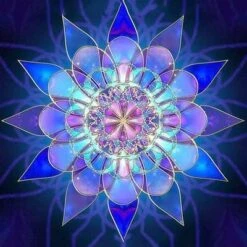 Broderie Diamant <br> Mandala Bleu Violet