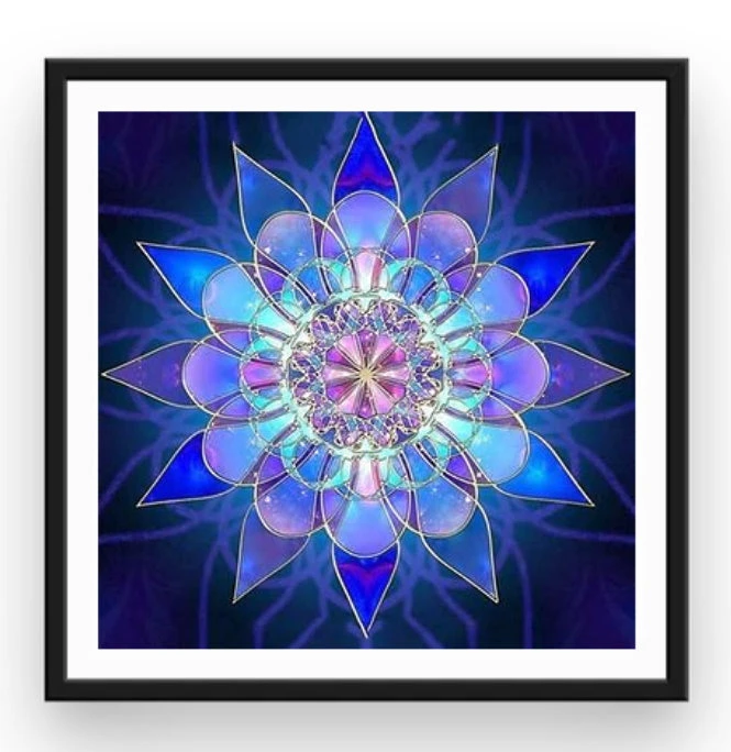 Broderie Diamant <br> Mandala Bleu Violet 4 Broderie Diamant <br> Mandala Bleu Violet – Image 2