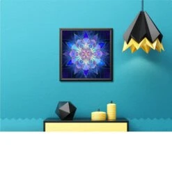 Broderie Diamant <br> Mandala Bleu Violet 7 Broderie Diamant <br> Mandala Bleu Violet -Atelier Broderie Diamant broderie diamant mandala bleu violet decor atelier broderie diamant