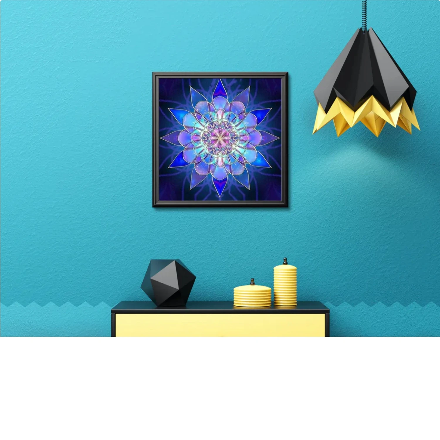 Broderie Diamant <br> Mandala Bleu Violet 5 Broderie Diamant <br> Mandala Bleu Violet – Image 3