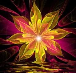 Broderie Diamant <br> Mandala Fleur Jaune