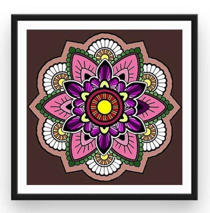 Broderie Diamant <br> Mandala Fleur Orientale 4 Broderie Diamant <br> Mandala Fleur Orientale – Image 2