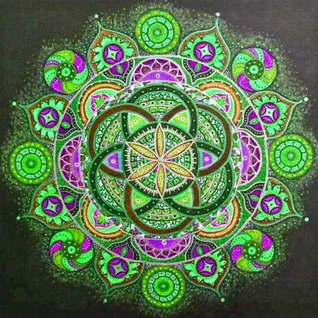 Broderie Diamant <br> Mandala Fluorescent 3 Broderie Diamant <br> Mandala Fluorescent