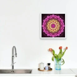 Broderie Diamant <br> Mandala Pétales De Roses -Atelier Broderie Diamant broderie diamant mandala petales de roses decor atelier broderie diamant