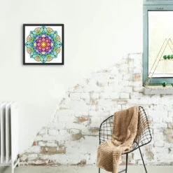 Broderie Diamant <br> Mandala Rosaces Fleuries -Atelier Broderie Diamant broderie diamant mandala rosaces fleuries decor atelier broderie diamant