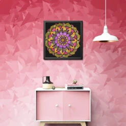 Broderie Diamant <br> Mandala Roses Orientales 7 Broderie Diamant <br> Mandala Roses Orientales -Atelier Broderie Diamant broderie diamant mandala roses orientales decor atelier broderie diamant
