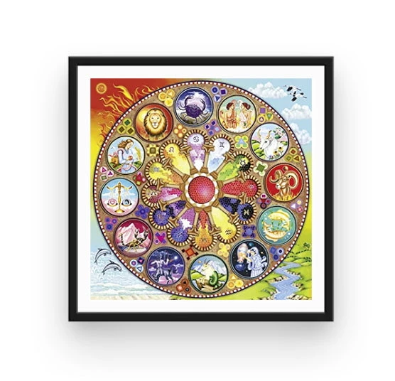 Broderie Diamant <br> Mandala Signes Astrologiques 4 Broderie Diamant <br> Mandala Signes Astrologiques â Image 2