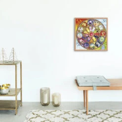 Broderie Diamant <br> Mandala Signes Astrologiques 7 Broderie Diamant <br> Mandala Signes Astrologiques -Atelier Broderie Diamant broderie diamant mandala signes astrologiques decor atelier broderie diamant