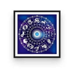 Broderie Diamant <br> Mandala Signes Du Zodiaque -Atelier Broderie Diamant broderie diamant mandala signes du zodiaques cadre atelier broderie diamant
