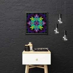 Broderie Diamant <br> Mandala Style Psychédélique -Atelier Broderie Diamant broderie diamant mandala style psychedelique decor atelier broderie diamant