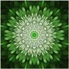 Broderie Diamant <br> Mandala Vert Électrique