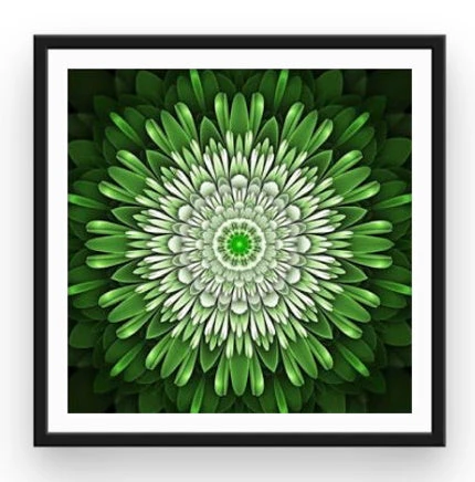 Broderie Diamant <br> Mandala Vert Électrique 4 Broderie Diamant <br> Mandala Vert Électrique – Image 2