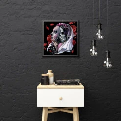 Broderie Diamant <br> Mariage Calavera -Atelier Broderie Diamant broderie diamant mariage calavera decor atelier broderie diamant