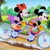 Broderie Diamant <br> Mickey Et Minnie à Vélo -Atelier Broderie Diamant broderie diamant mickey et minnie a velo atelier broderie diamant