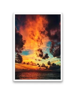 Broderie Diamant <br> Nuages Oranges Et Océan 4 Broderie Diamant <br> Nuages Oranges Et Océan – Image 2