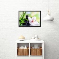 Broderie Diamant <br> Orchidée Blanche Zen -Atelier Broderie Diamant broderie diamant orchidee blanche zen decor atelier broderie diamant