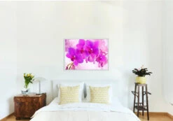 Broderie Diamant <br> Orchidée Rose -Atelier Broderie Diamant broderie diamant orchidee rose decor atelier broderie diamant