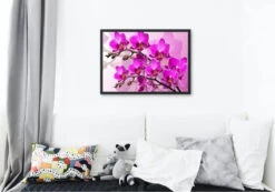 Broderie Diamant <br> Orchidées De Velours -Atelier Broderie Diamant broderie diamant orchidees de velour decor atelier broderie diamant