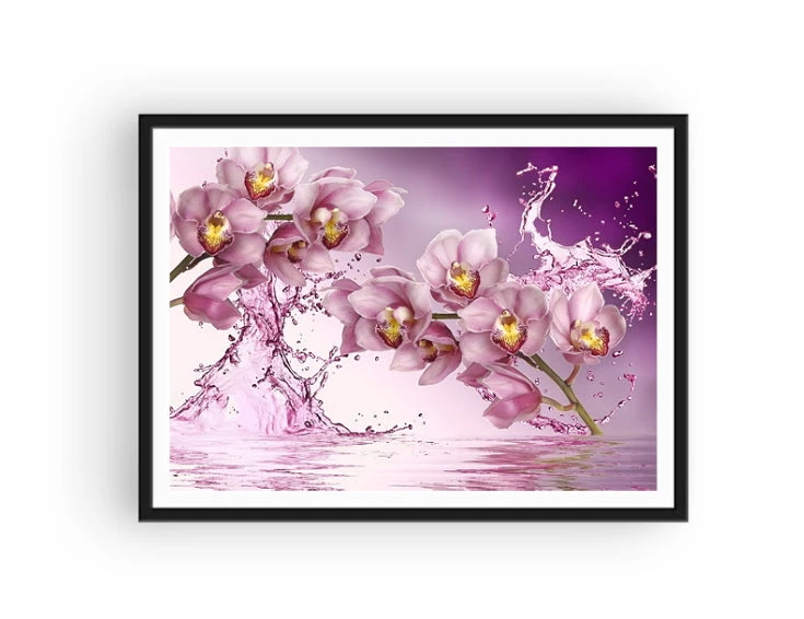 Broderie Diamant <br> Orchidées Rafraichissantes 4 Broderie Diamant <br> Orchidées Rafraichissantes – Image 2