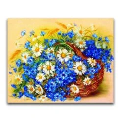 Broderie Diamant <br> Panier De Marguerites