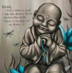 Broderie Diamant <br> Petit Bouddha Méditation