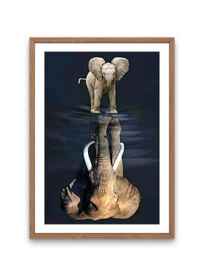 Broderie Diamant <br> Petit Éléphant Et Son Reflet 4 Broderie Diamant <br> Petit Éléphant Et Son Reflet – Image 2