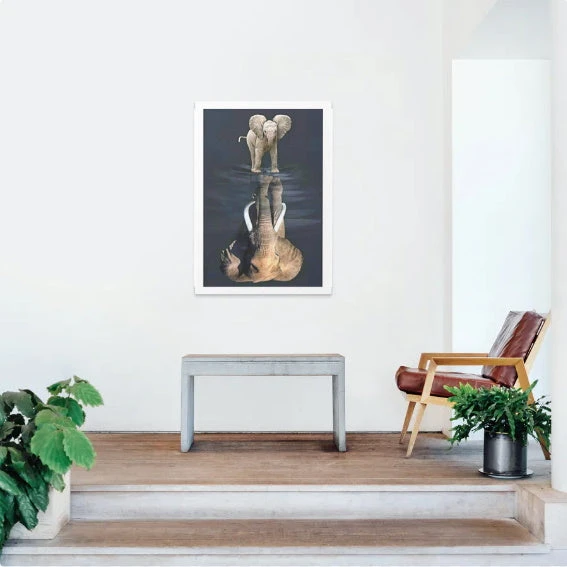 Broderie Diamant <br> Petit Éléphant Et Son Reflet 5 Broderie Diamant <br> Petit Éléphant Et Son Reflet – Image 3