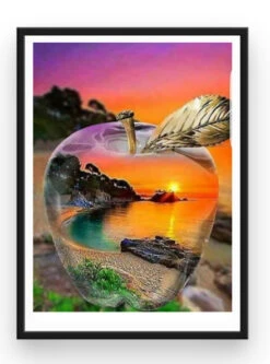 Atelier Broderie Diamant -Atelier Broderie Diamant broderie diamant pomme paradisiaque cadre atelier broderie diamant