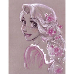 Broderie Diamant <br> Princesse Raiponce Et Ses Cheveux Fleuris