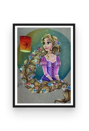 Broderie Diamant <br> Raiponce Et Sa Tresse Colorée 4 Broderie Diamant <br> Raiponce Et Sa Tresse Colorée – Image 2